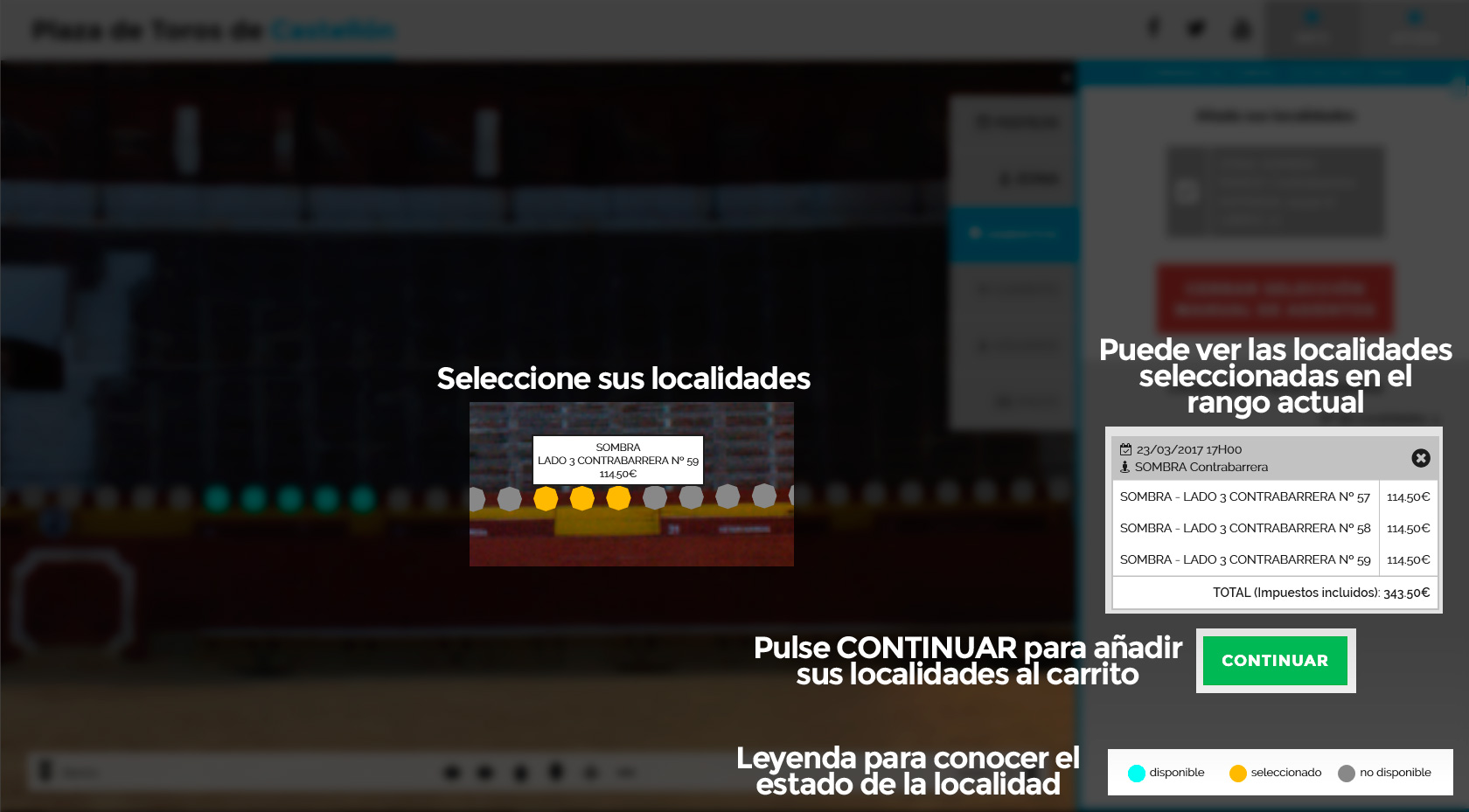 Paso 3: Selecione sus localidades